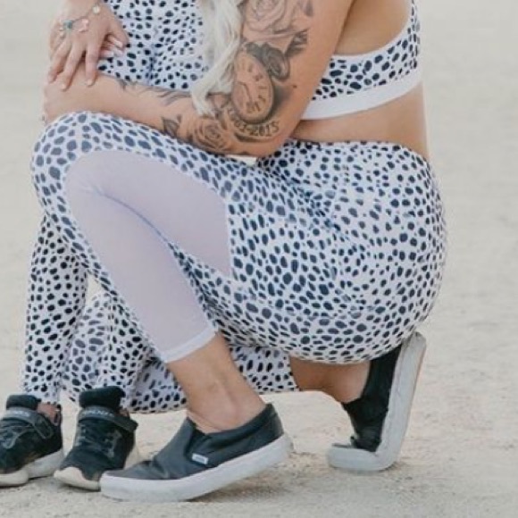 Salty Honey Spotted Mesh Capri - Picture 2 of 2